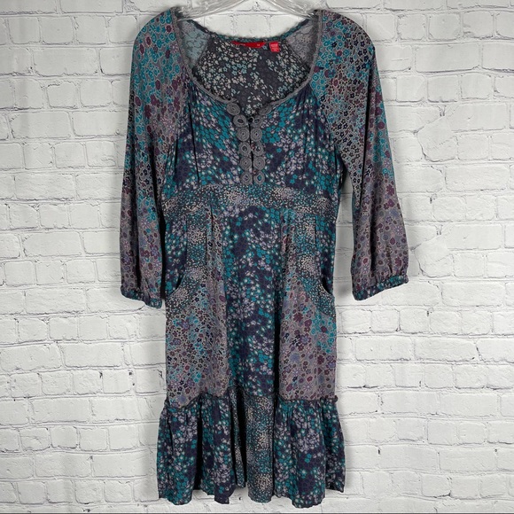 ESPRIT edc midi boho dress with pockets & side zipper - Picture 3 of 16